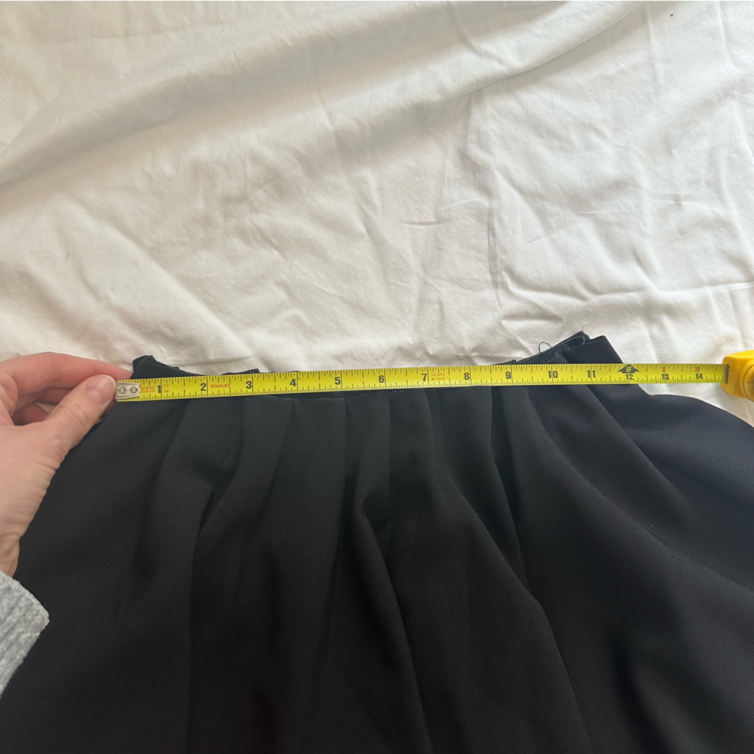 The Impeccable Pig Black High Waisted Skater Mini Skirt Small Flared — image 5 of 6